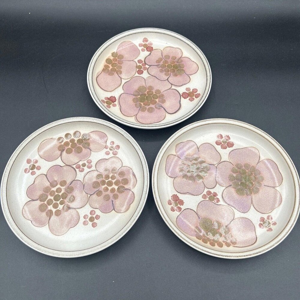 Denby Gypsy Bread & Butter Plates (3) Langley Vintage Stoneware Dinnerware